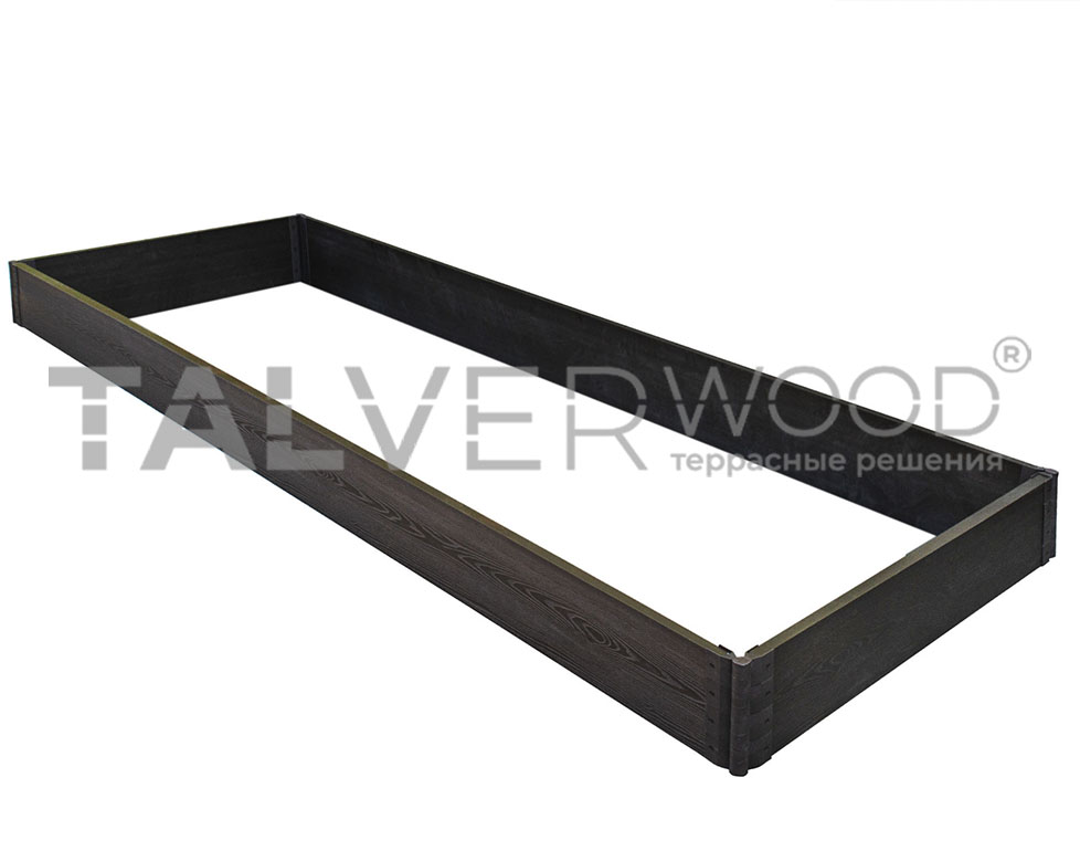 Грядка Eco TalverWood из ДПК 3*1м (пластиковые шарниры), венге h 200мм