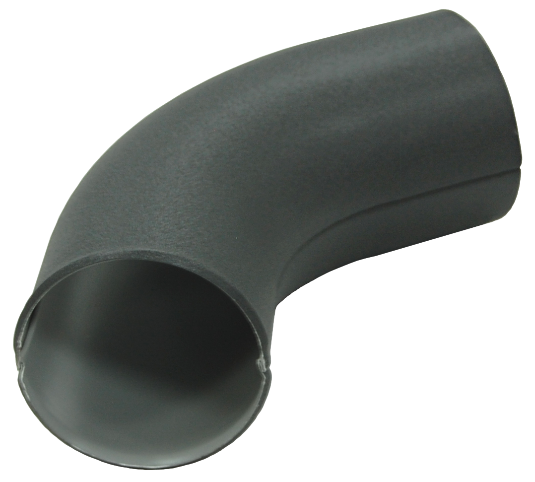 Колено стока GL PE Matt 90 мм RAL 7024 мокрый асфальт