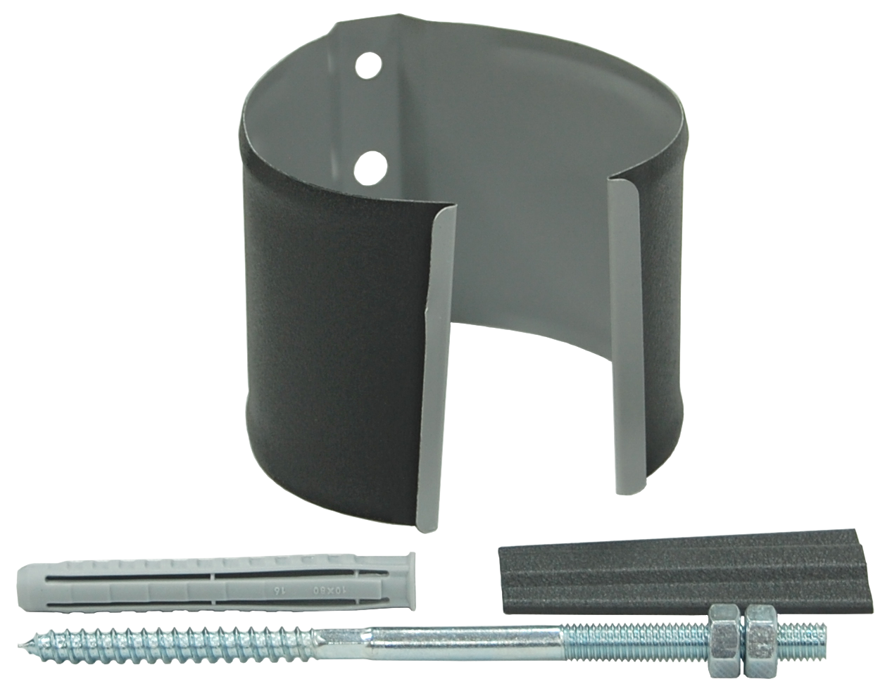 Кронштейн трубы на кирпич GL PE Matt 90 мм RAL 7024 мокрый асфальт