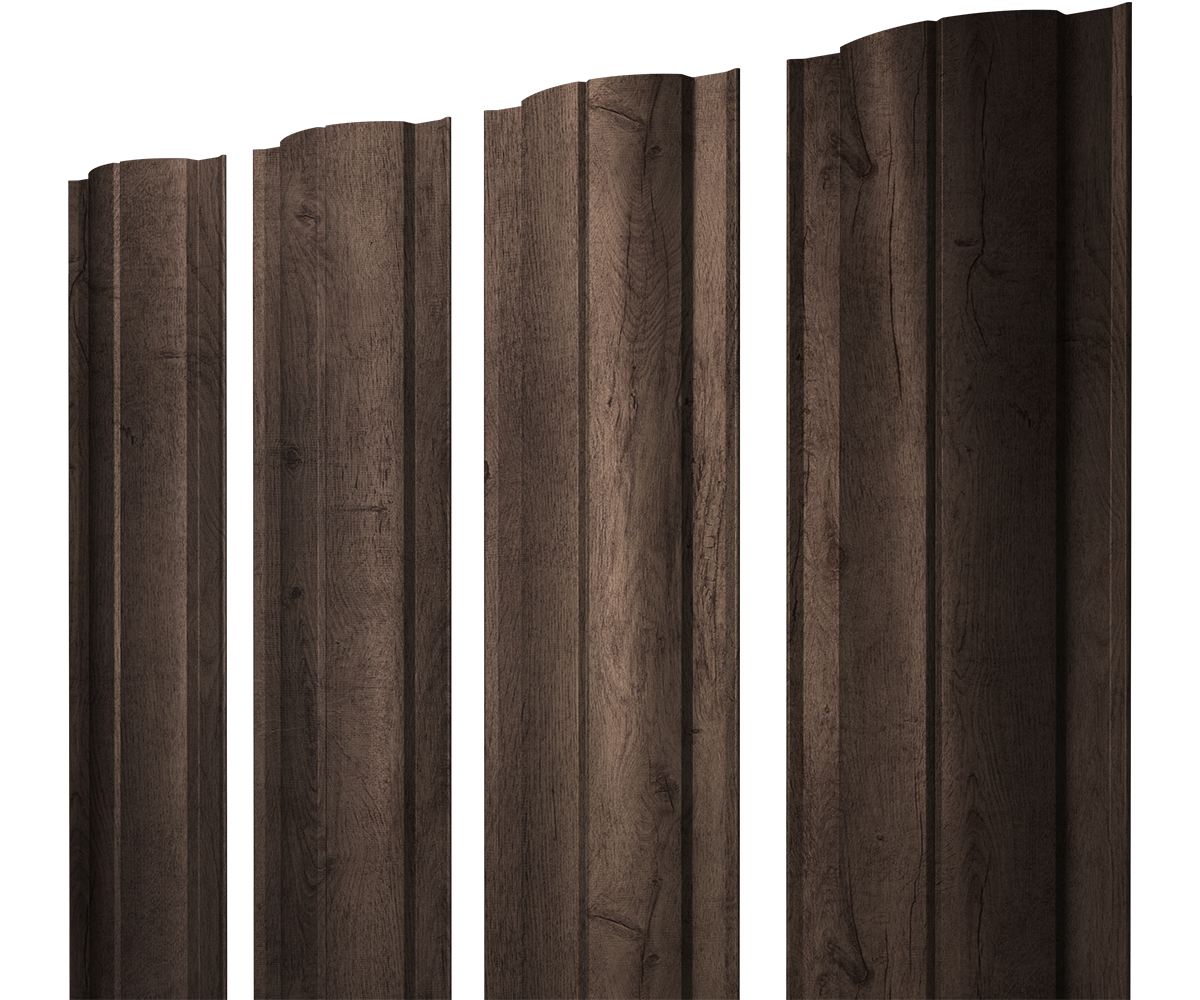 Штакетник Круглый с прямым резом 0,45 Print Premium Almond Wood Fresh