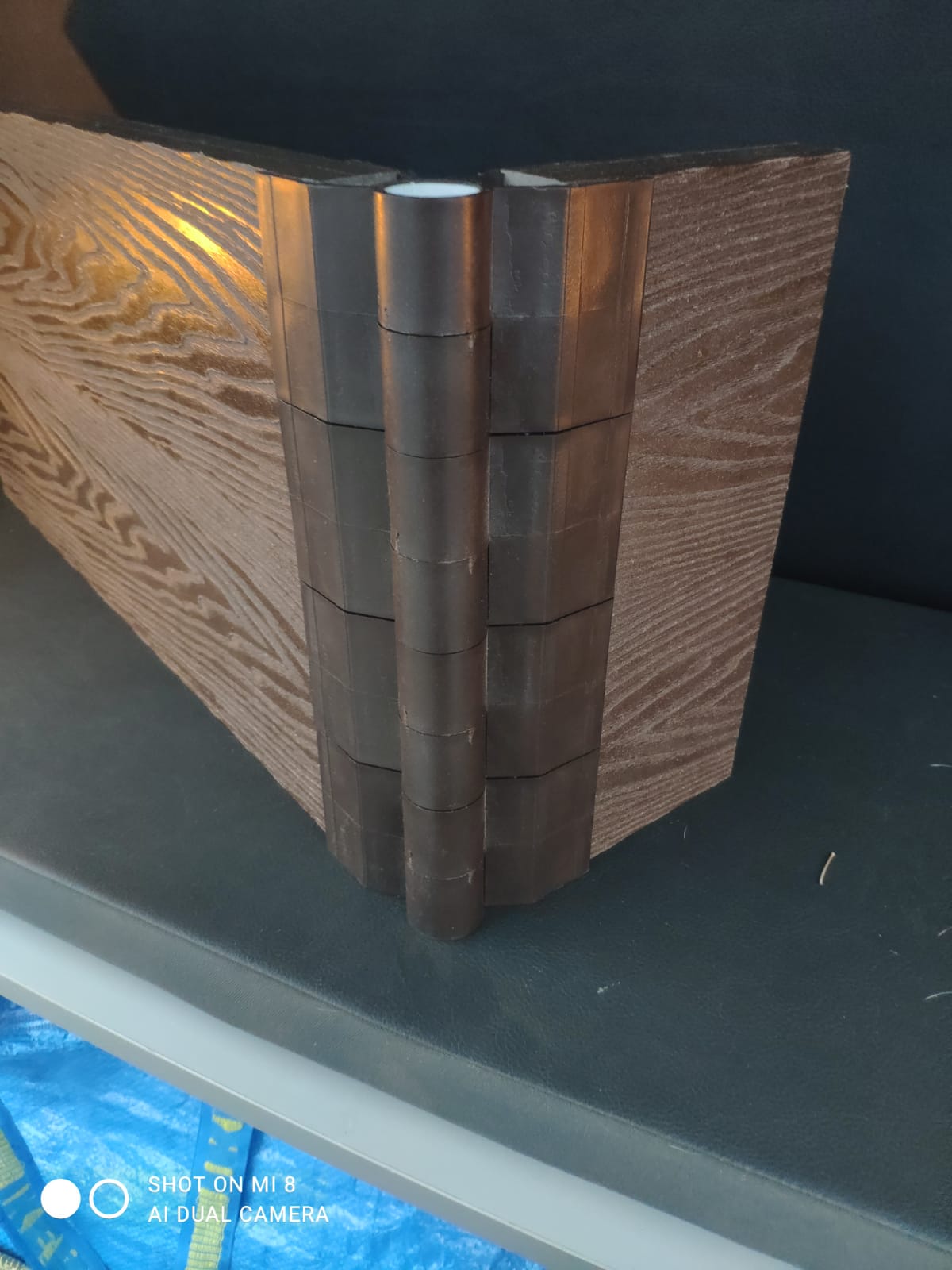 Средняя грядка из ДПК 3*1м h 225мм (пластиковые шарниры), венге