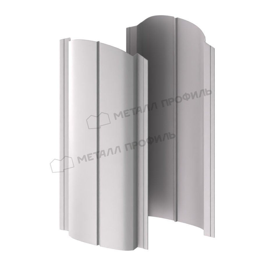 Штакетник металлический ELLIPSE-O 19х126 NormanMP (ПЭ-01-9006-0.5) Штакетник металлический ELLIPSE-O 19х126 NormanMP (ПЭ-01-9006-0.5)