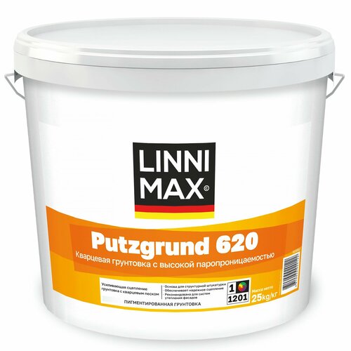 Грунтовка для наружных и внутренних работ LINNIMAX Putzgrund 620 Pro/Путцгрунт 620 Про База 1 25 кг