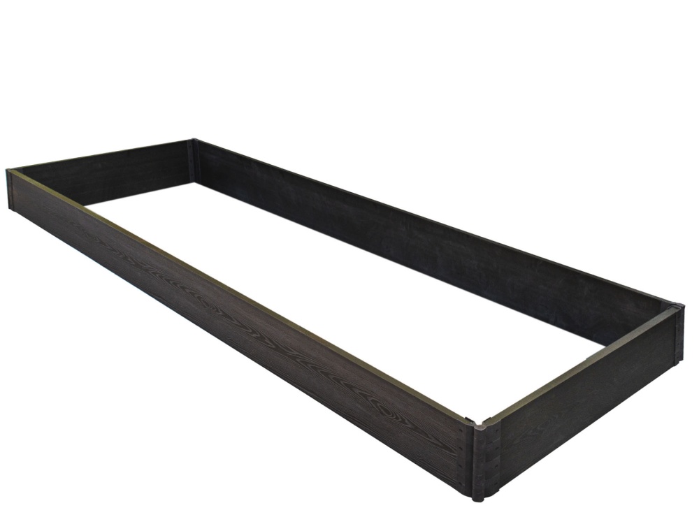 Средняя грядка из ДПК 3*1м h 225мм (пластиковые шарниры), венге