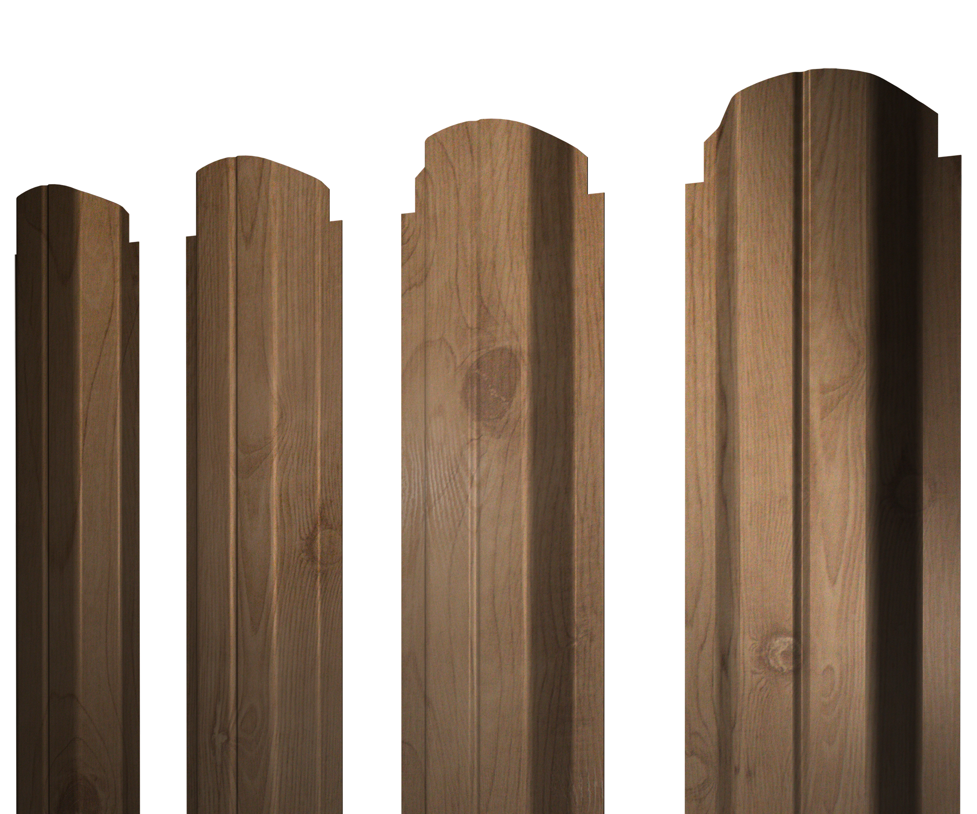 Штакетник П-образный А фигурный 0,45 Print Premium Pine Wood Fresh