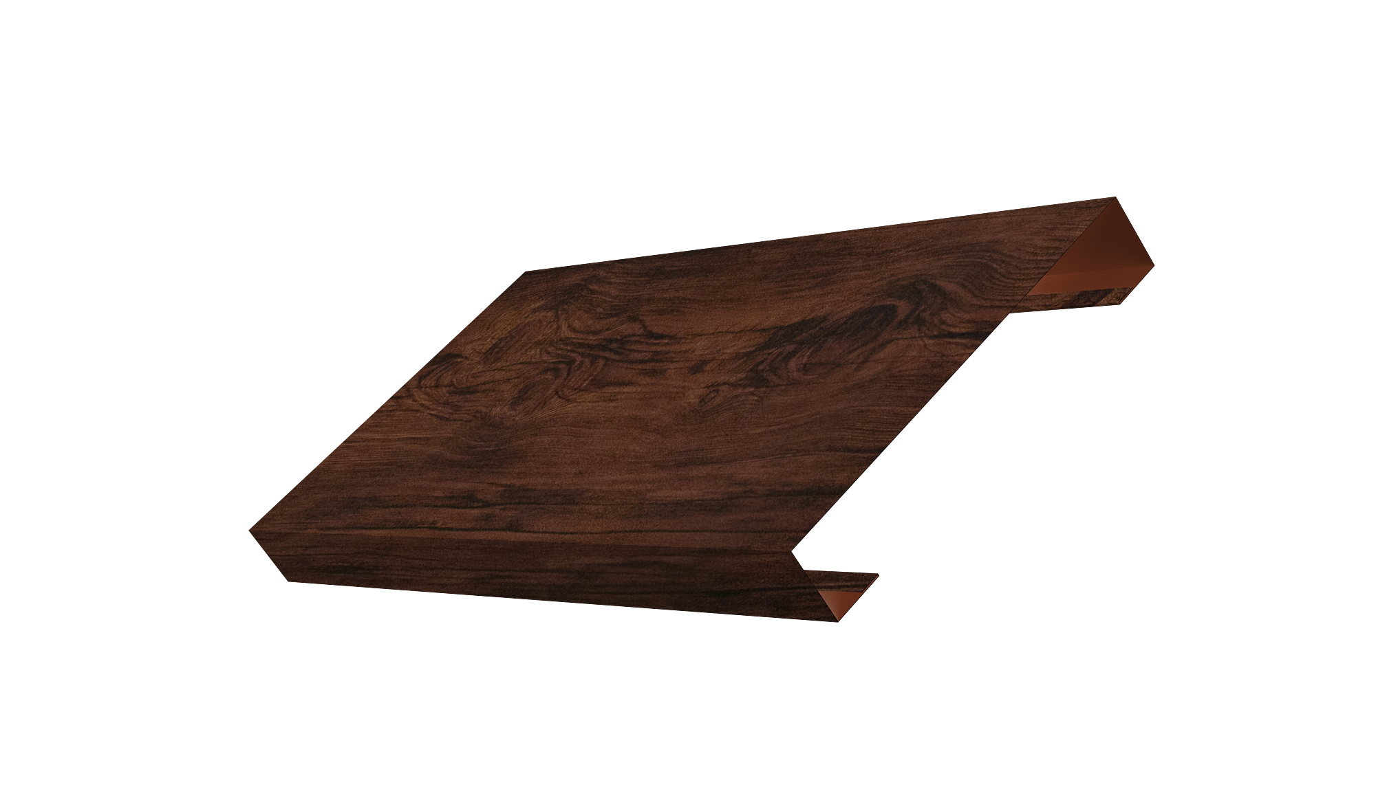 Ламель лицевая 125 забора жалюзи Texas 0,45 Print Elite Cherry Wood TwinColor