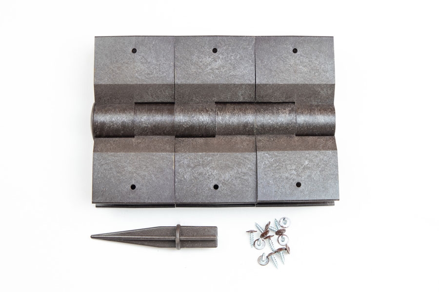 Элемент угловой из ДПК поворотный для грядки ДПК 225мм Венге