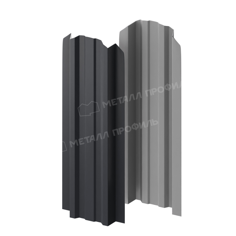 Штакетник металлический LАNE-O 16,5х99 (ПЭ-01-7024-0.4) Штакетник металлический LАNE-O 16,5х99 (ПЭ-01-7024-0.4)