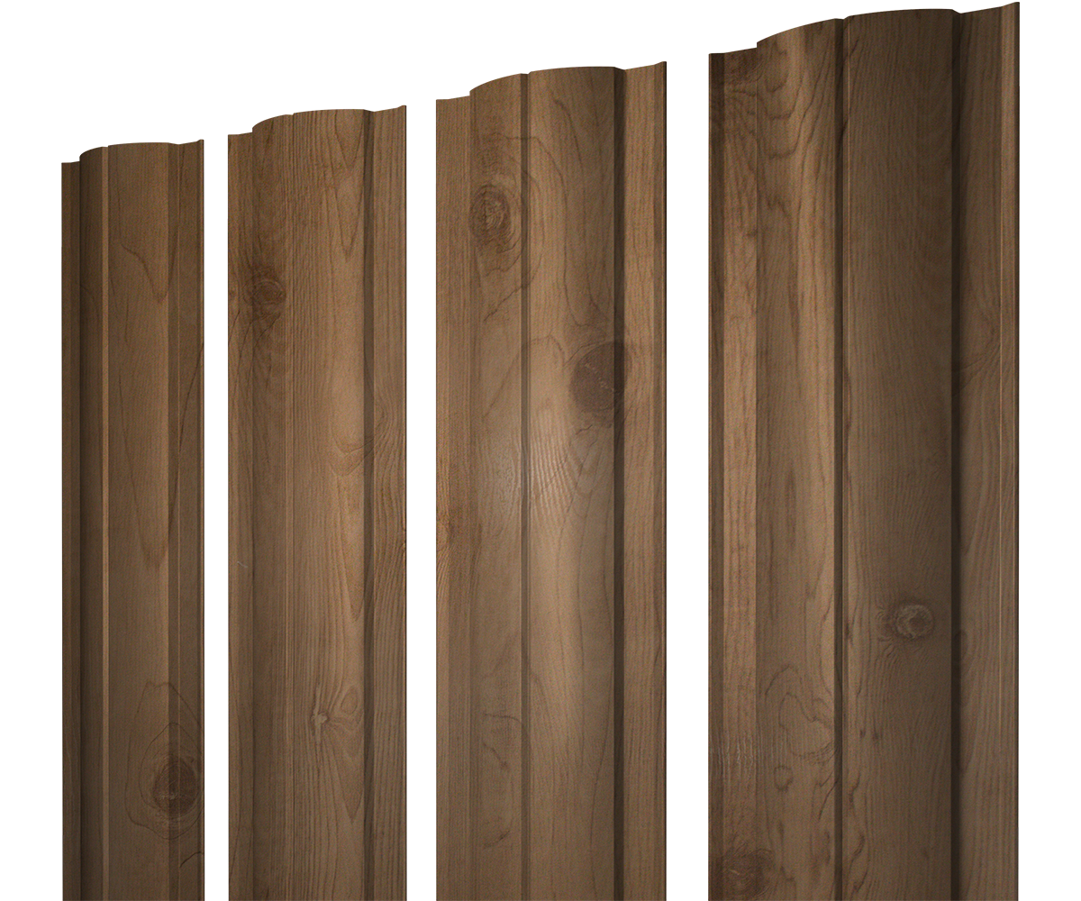 Штакетник Круглый с прямым резом 0,45 Print Premium Pine Wood Fresh