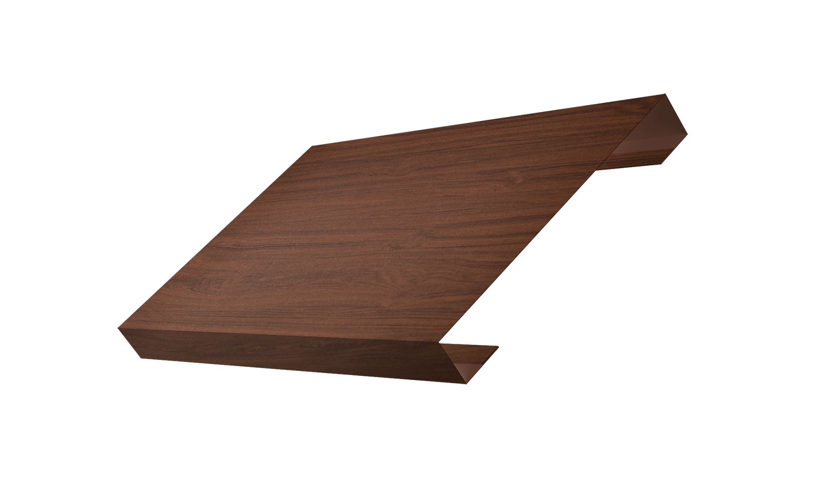 Ламель лицевая 150 забора жалюзи Texas 0,45 Print Elite Choco Wood TwinColor