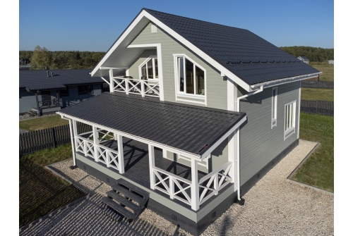 Металлочерепица "Кредо" ("Kredo") v01 0,5 Satin RAL 7024 мокрый асфальт Металлочерепица "Кредо" ("Kredo") v01 0,5 Satin RAL 7024 мокрый асфальт