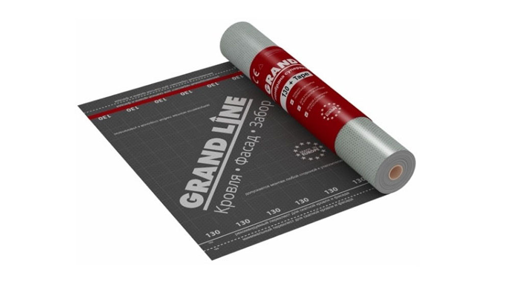 Мембрана супердиффузионная Grand Line 130+TAPE (75м2) Мембрана супердиффузионная Grand Line 130+TAPE (75м2)