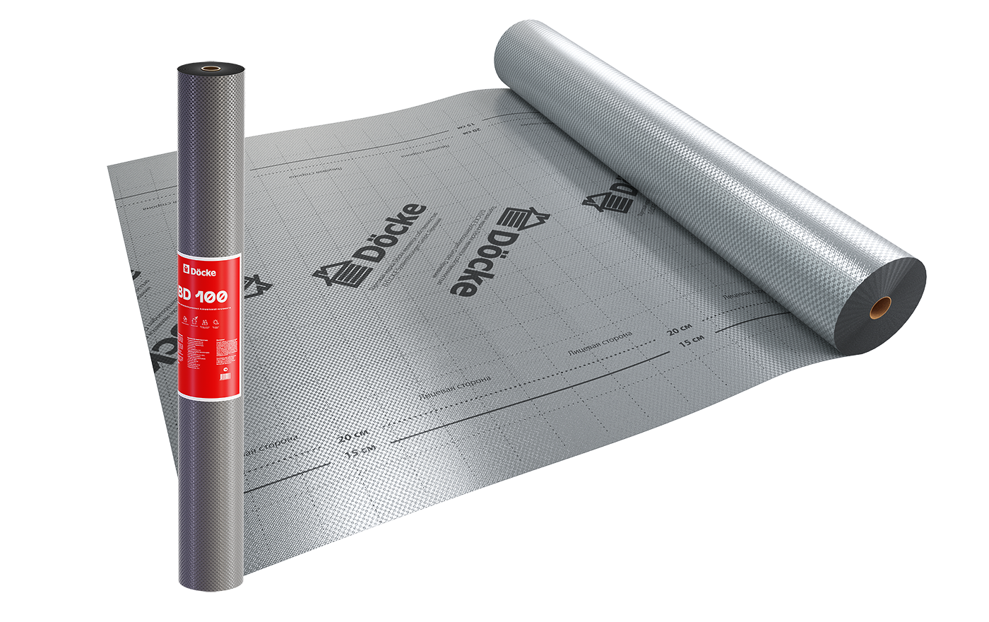 BD 100 Docke Плёнка гидро/пароизоляционная, повышенной прочности, 70 кв.м.