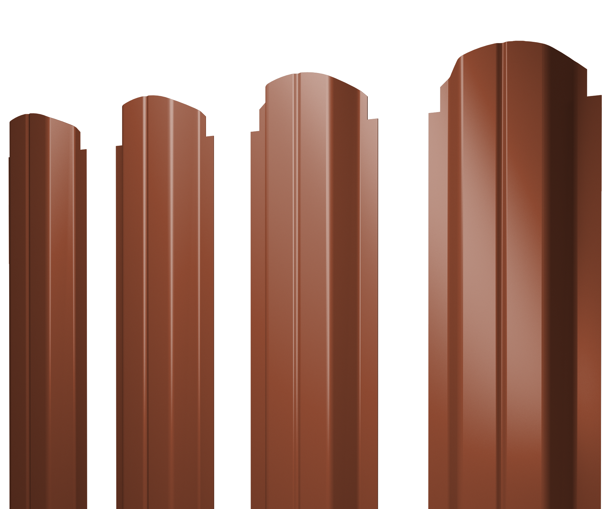 Штакетник металлический П-образный А фигурный