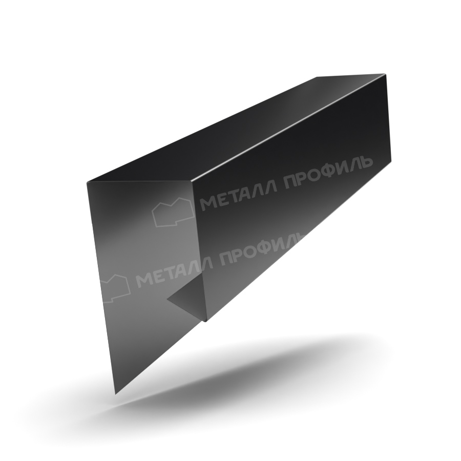 Планка завершающая сложная 30х25х3000 (ПЭ-01-9005-0.45) Планка завершающая сложная 30х25х3000 (ПЭ-01-9005-0.45)