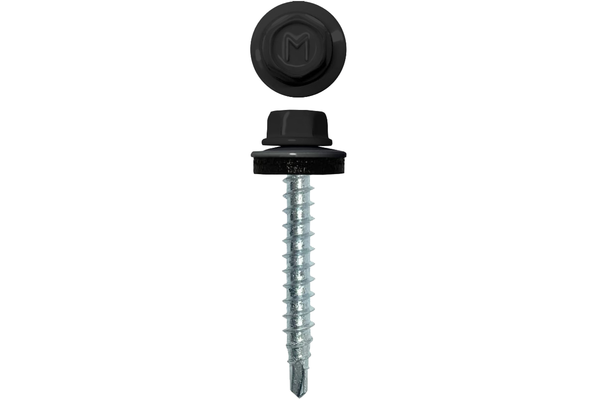  Саморез кровельный Daxmer 4,8х35 (250шт) сверло №1 RAL 9005