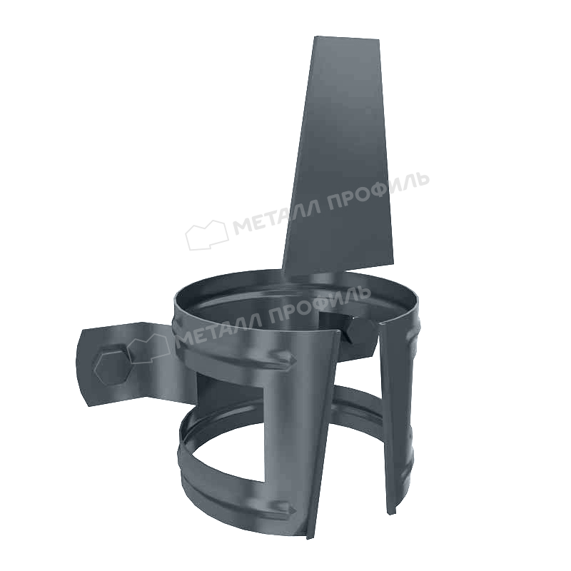 Держатель трубы (на дерево) GS lite D90 Ral 7024 Держатель трубы (на дерево) GS lite D90 Ral 7024