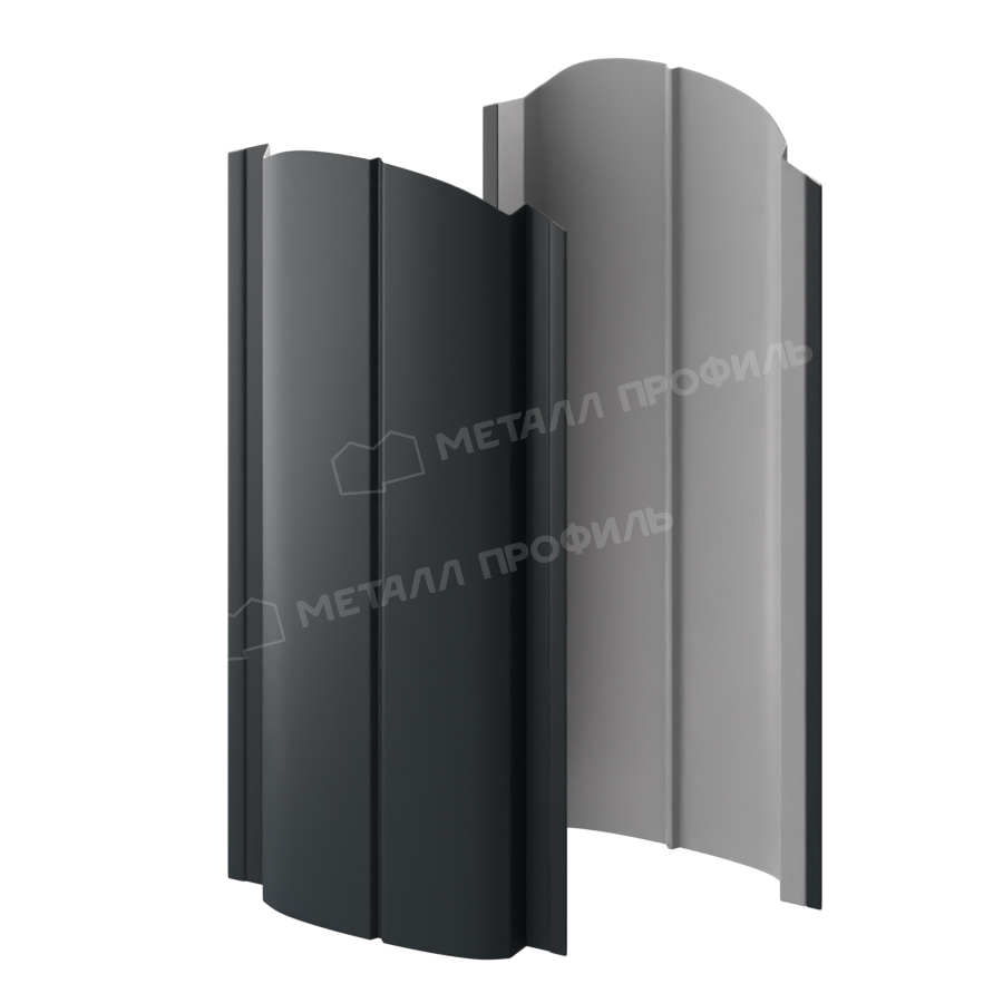 Штакетник металлический ELLIPSE-O 19х126 NormanMP (ПЭ-01-7016-0.5) Штакетник металлический ELLIPSE-O 19х126 NormanMP (ПЭ-01-7016-0.5)