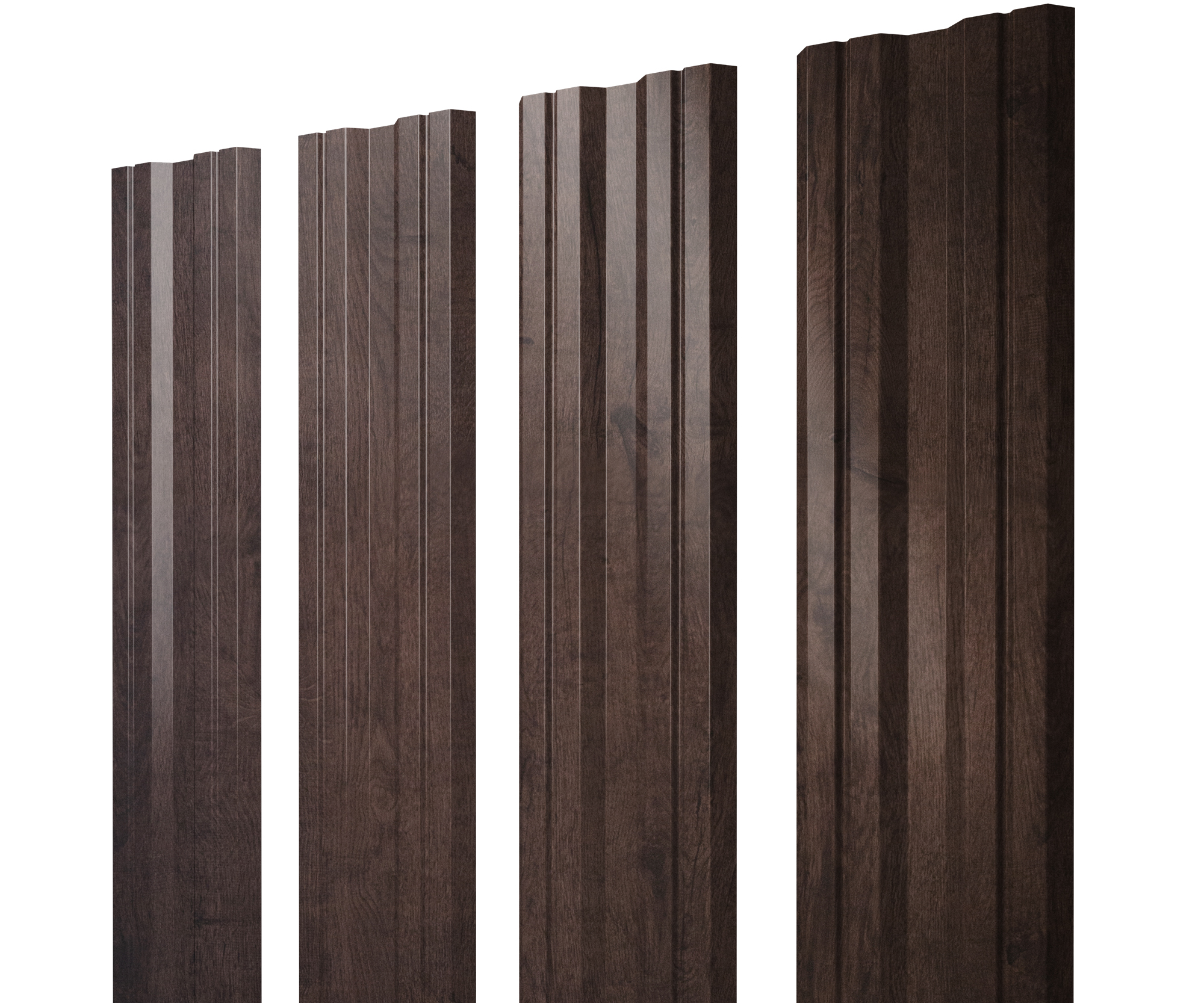 Штакетник Твин с прямым резом Grand Line 0,4 Принт Премиум Antique Wood ТвинColor