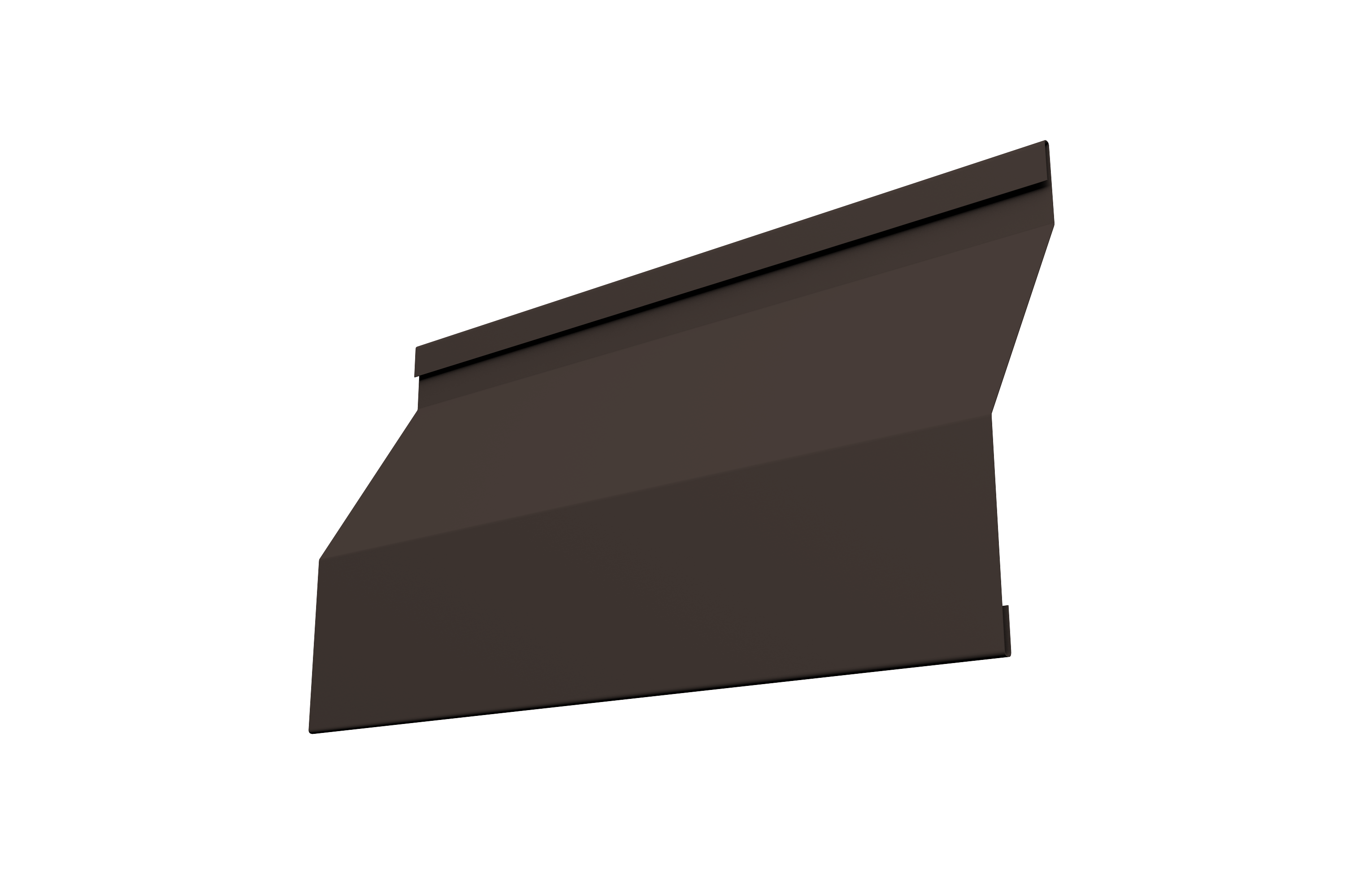 Ламель забора жалюзи Milan Slim 0,5 Atlas X с пленкой RR 32 темно-коричневый