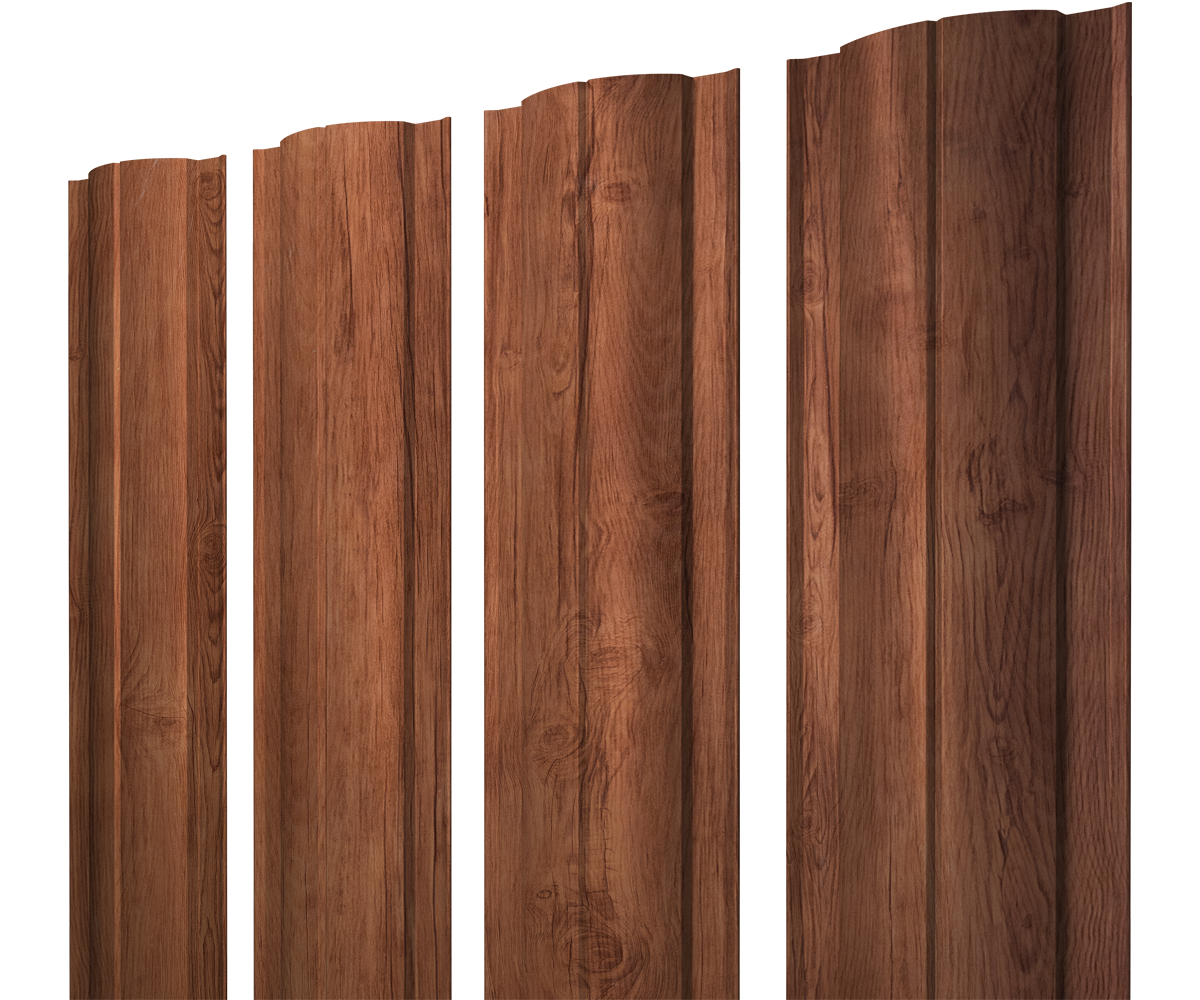 Штакетник Круглый с прямым резом 0,45 Print Premium Rowan Fresh TwinColor