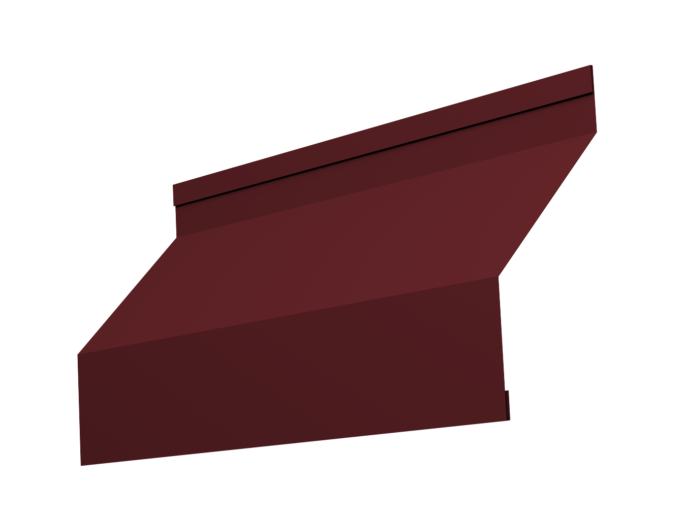  Ламель забора жалюзи Milan 0,45 PE-Double с пленкой RAL 3005 красное вино