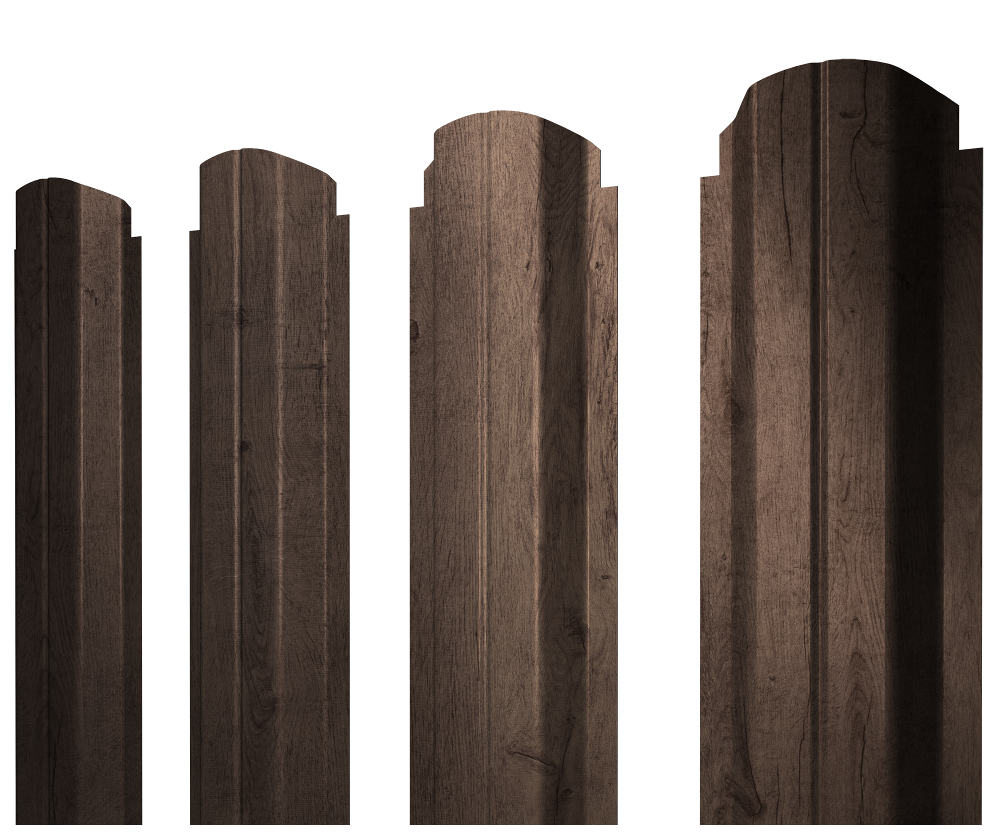 Штакетник П-образный А фигурный 0,45 Print Premium Almond Wood Fresh