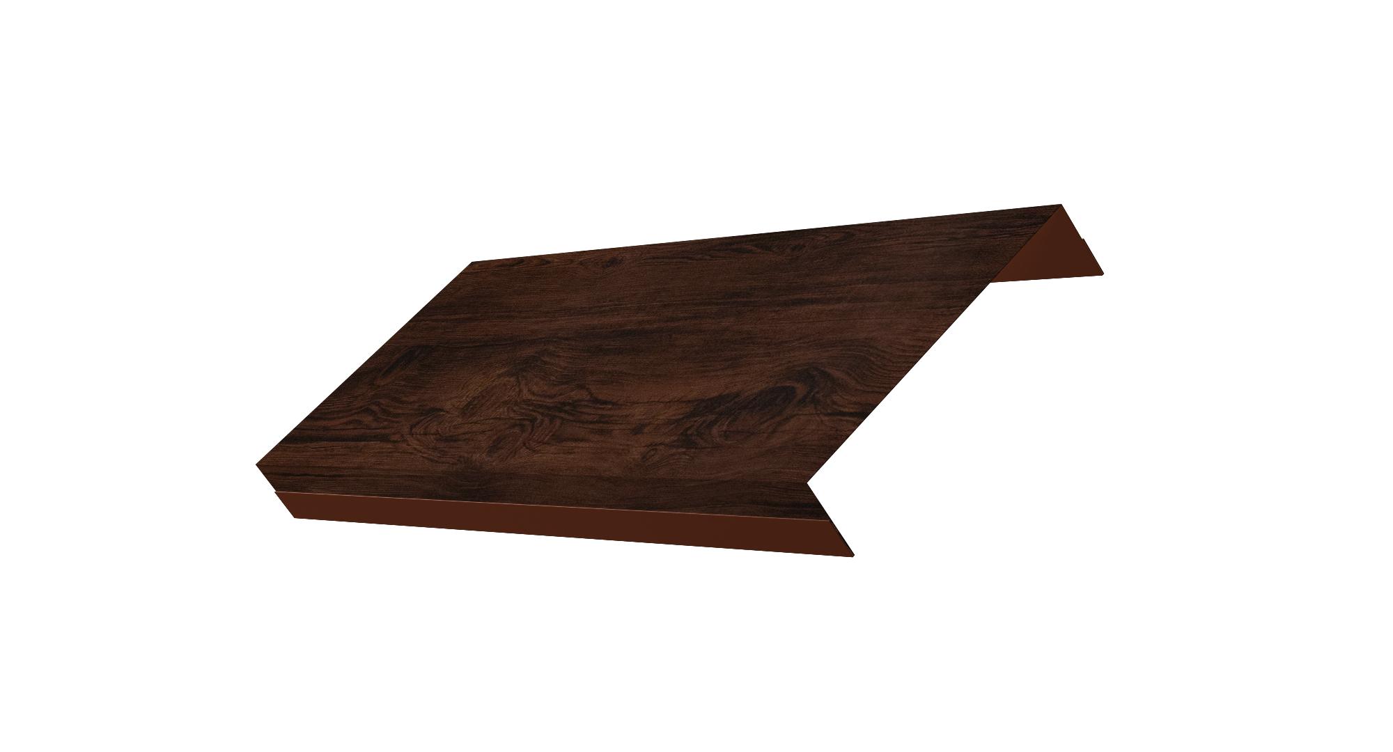 Ламель обратная 125 забора жалюзи Texas 0,45 Print Elite Cherry Wood TwinColor