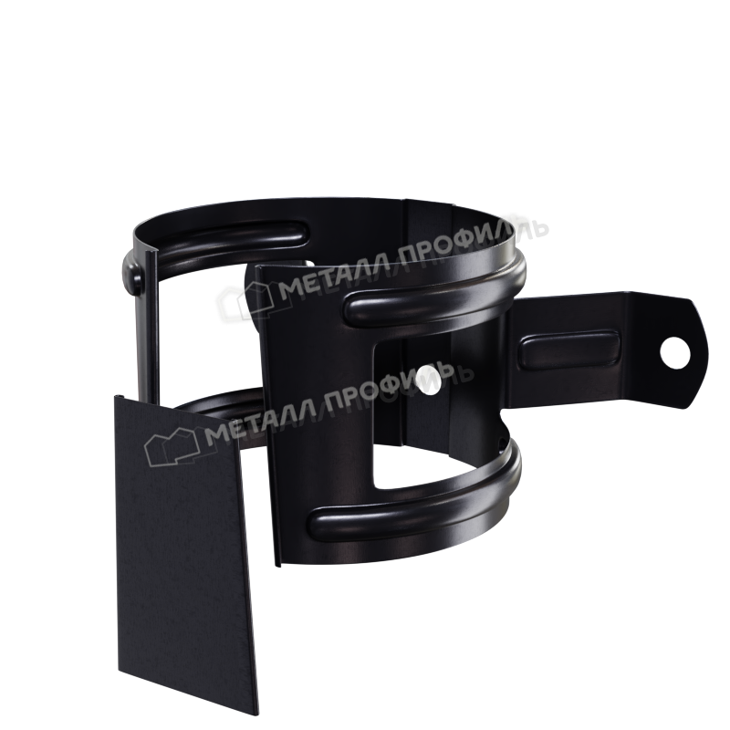 Держатель трубы PURMAN BLACK EDITION D100 (на дерево) Ral 9005