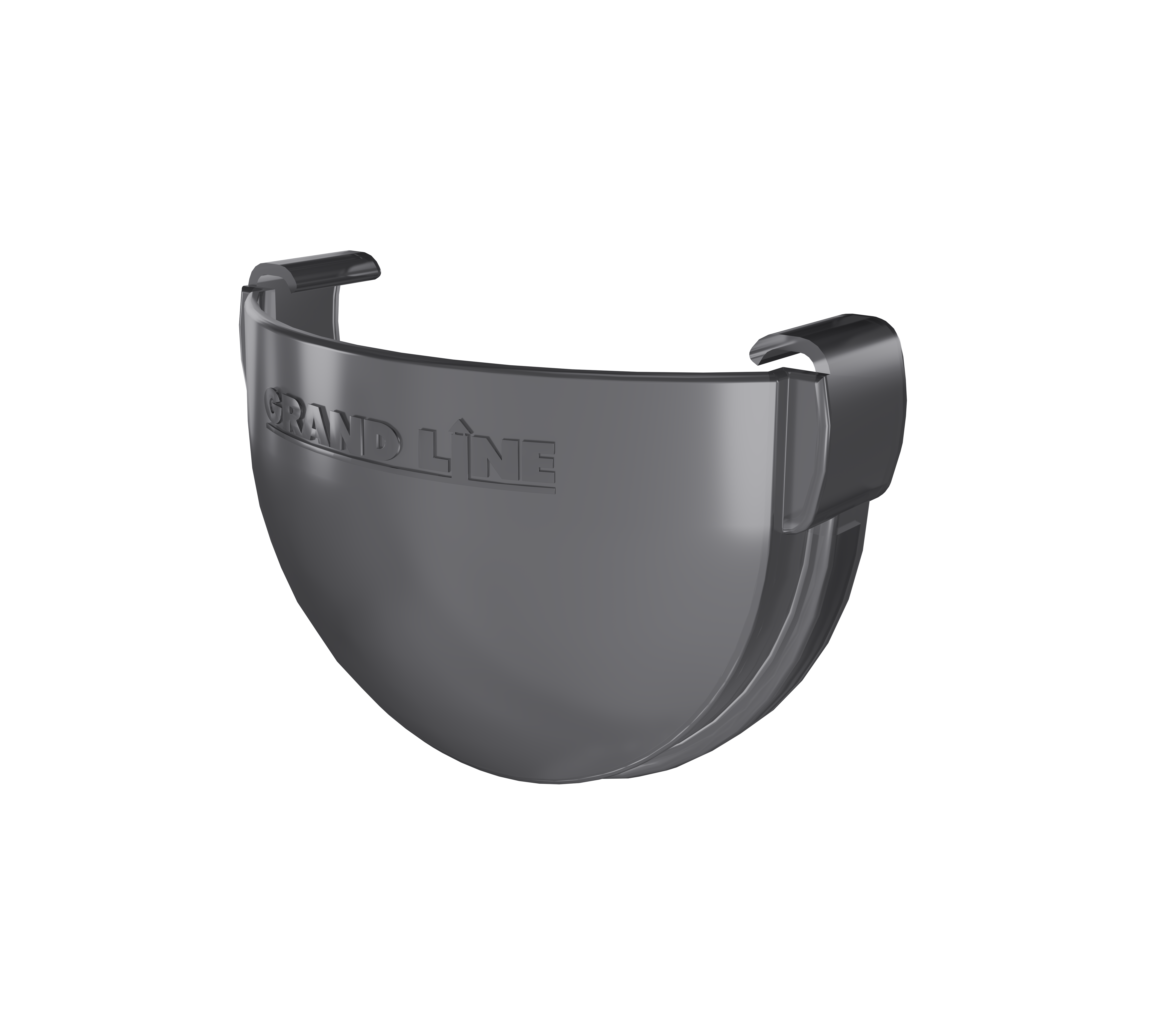 Заглушка желоба Дизайн 135 ПВХ Grand Line графит (RAL 7024)