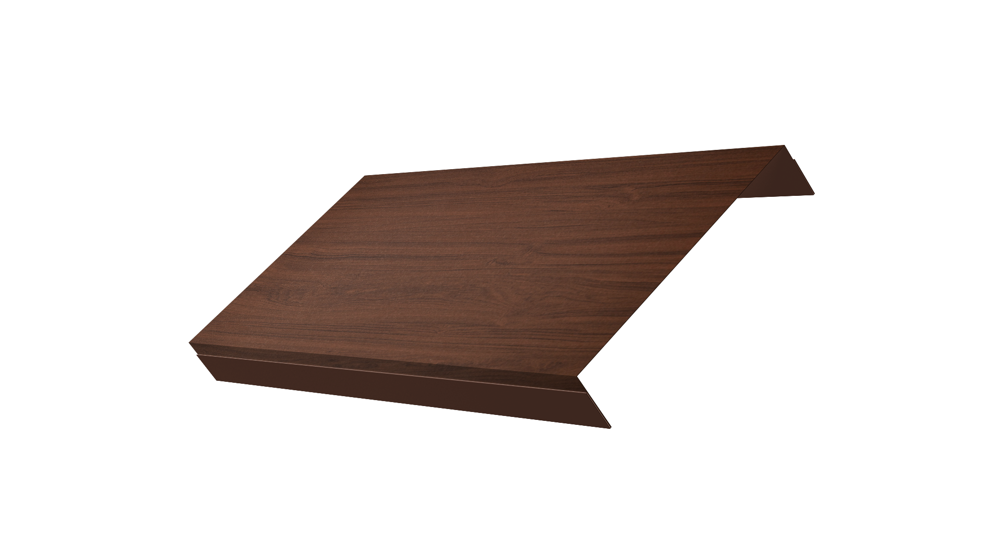 Ламель обратная 150 забора жалюзи Texas 0,45 Print Elite Choco Wood TwinColor