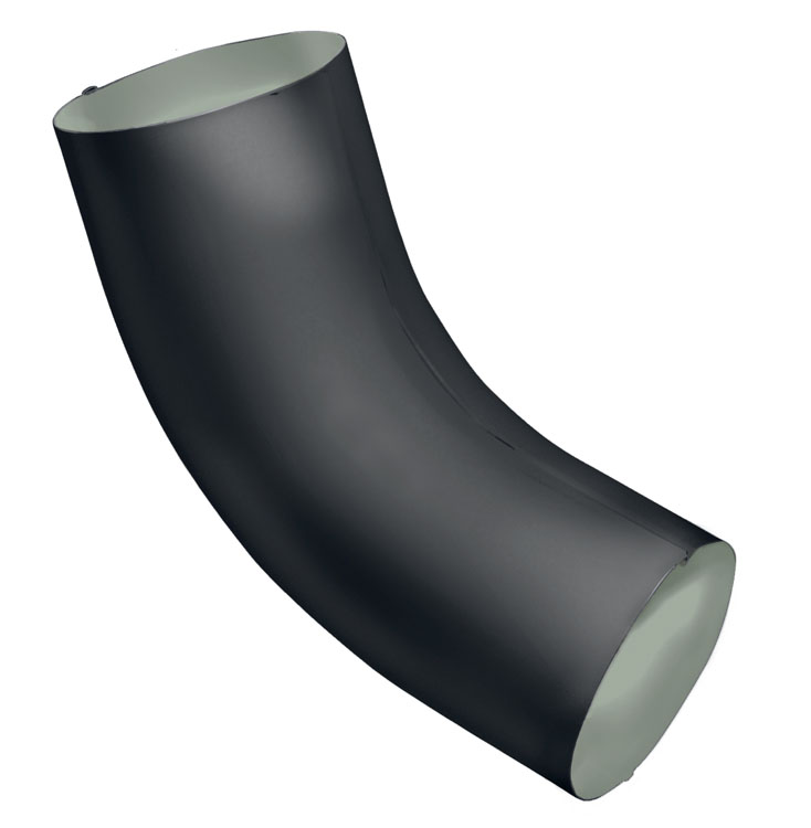 Колено 60 град GL PE Matt 90 мм RAL 7024 мокрый асфальт