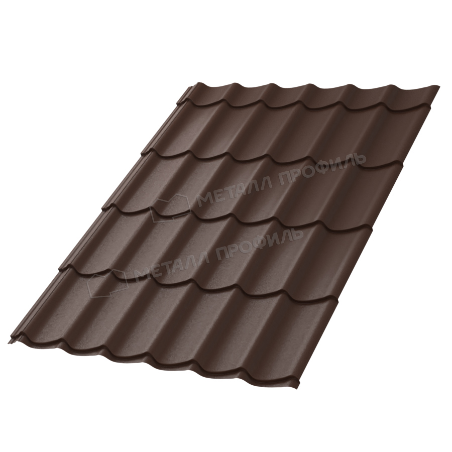 Металлочерепица МП Ламонтерра-X (VALORI-20-Brown-0.5)  Металлочерепица МП Ламонтерра-X (VALORI-20-Brown-0.5)