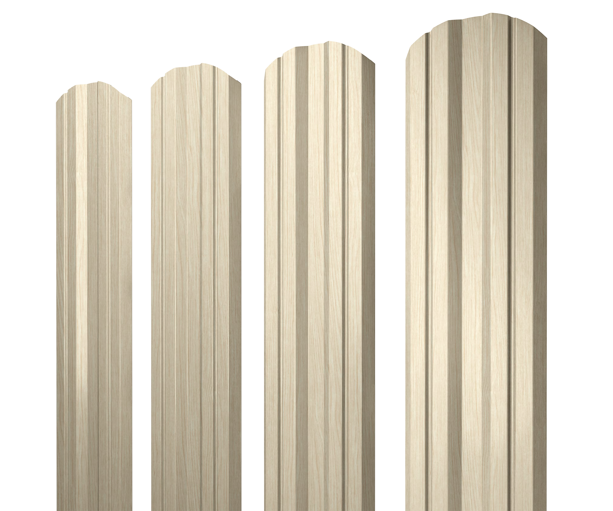 Штакетник Twin фигурный Grand Line 0,45 Print Elite Milky Wood TwinColor