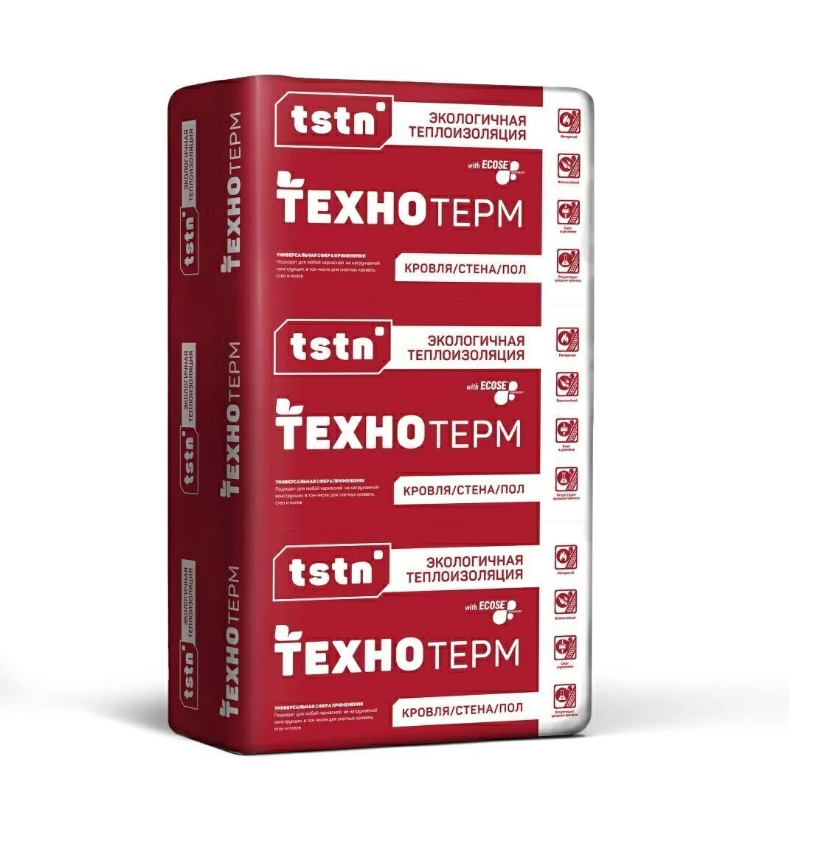 Плита минераловатная ТехноТерм TS 037 Aquastatik, 1250х610х100 мм, 6,1 м2