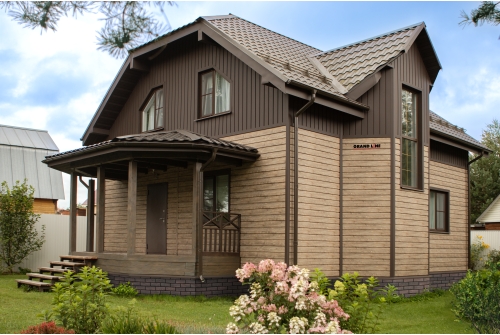 Металлочерепица "Кредо" ("Kredo") v01 0,5 PurLite Matt RR 32 темно-коричневый Металлочерепица "Кредо" ("Kredo") v01 0,5 PurLite Matt RR 32 темно-коричневый