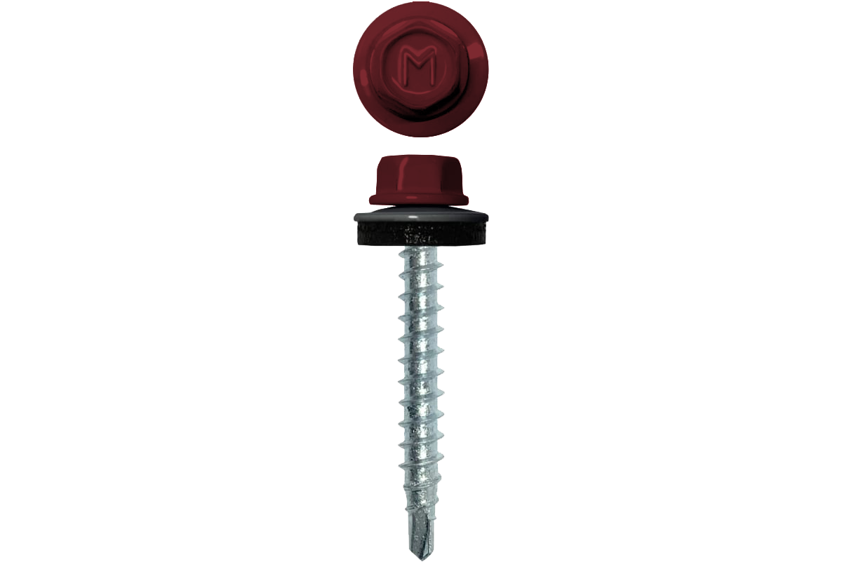 Саморез кровельный Daxmer 4,8х35 (250шт) сверло №1 RAL 3005