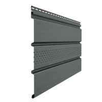 Docke PREMIUM Софит с центральной перфорацией (Графит)