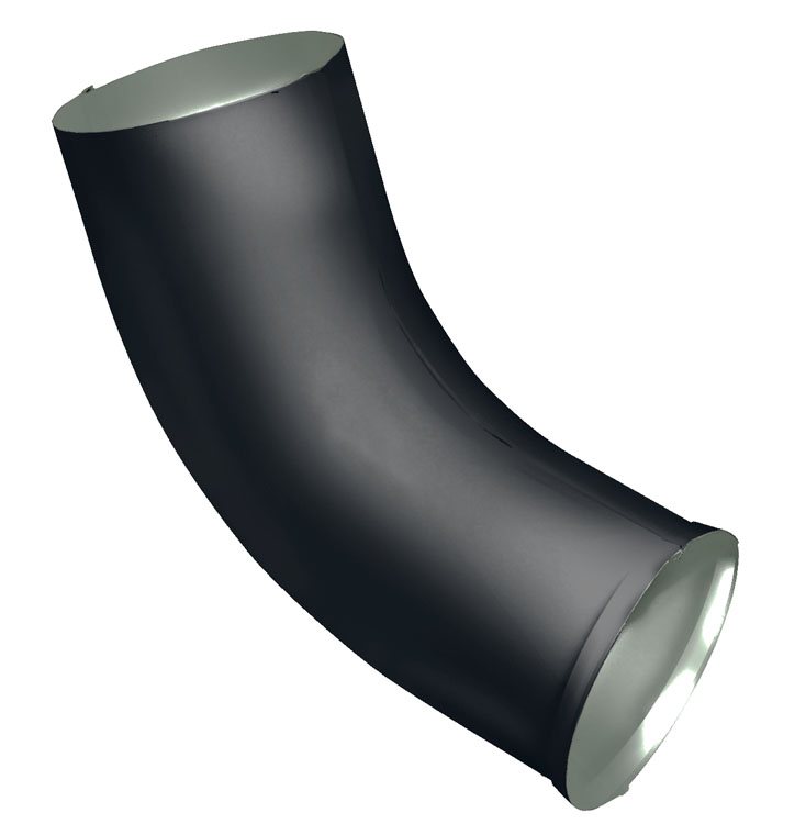 Колено стока GL PE Matt 90 мм RAL 7024 мокрый асфальт