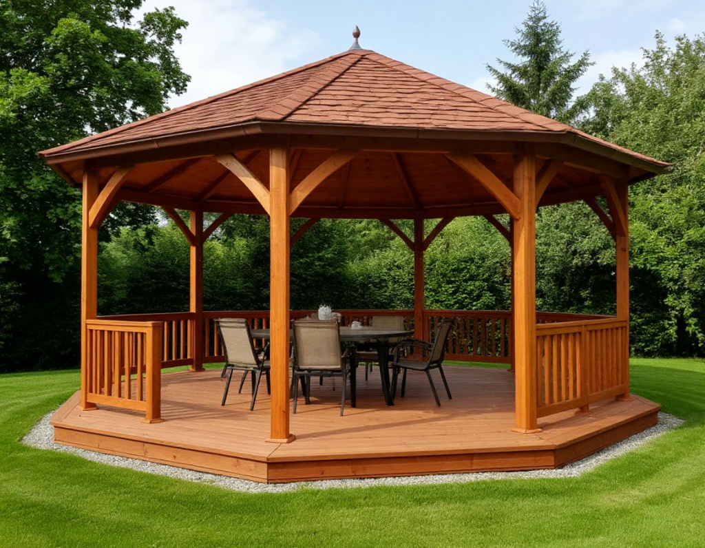 Гибкая черепица на крышу беседки Гибкая черепица на крышу беседки