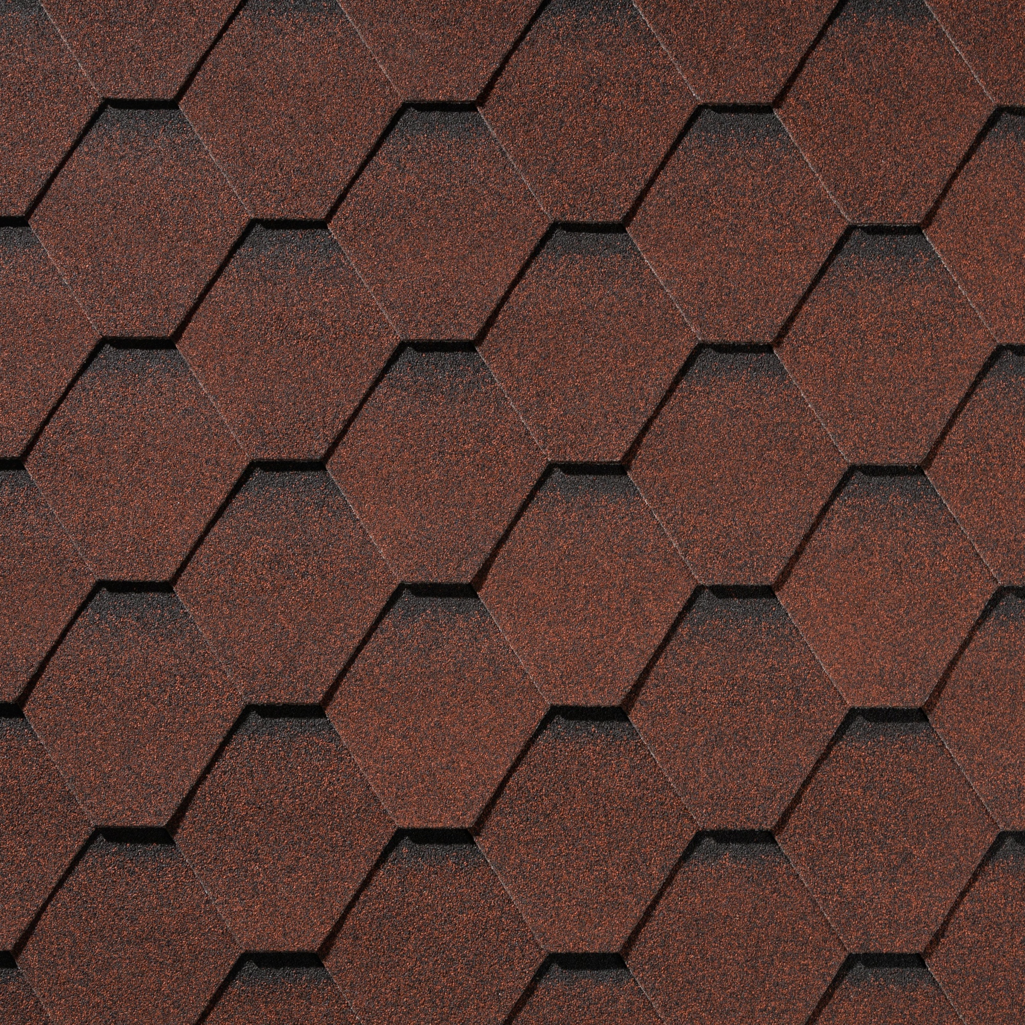 Гибкая черепица QUIET TILE, коллекция SHADOW, цвет Карминно-красный