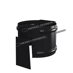 Держатель трубы PURMAN BLACK EDITION D100 (на кирпич) Ral 9005