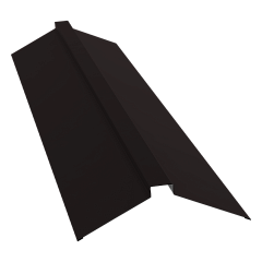 Планка конька плоского 150х40х150 0,5 Satin Matt RAL 9005 черный (2м)