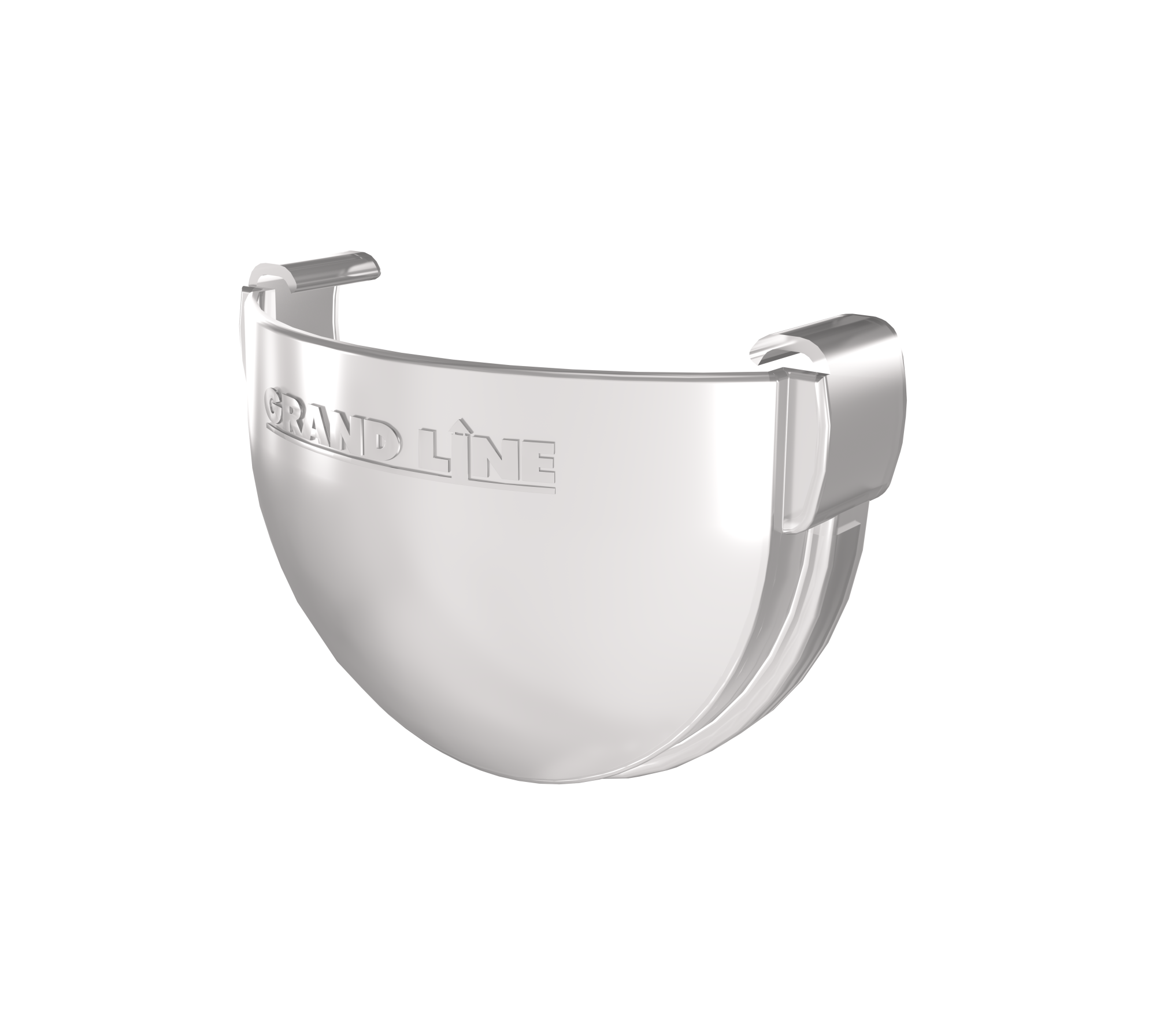 Заглушка желоба Дизайн 135 ПВХ Grand Line белый (RAL 9003)