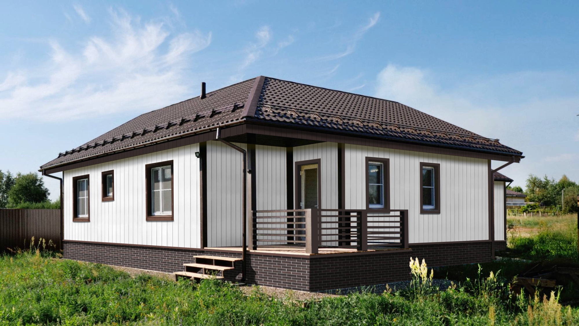 Вертикаль 0,2 line 0,5 мм Satin с пленкой RAL 9003 сигнальный белый