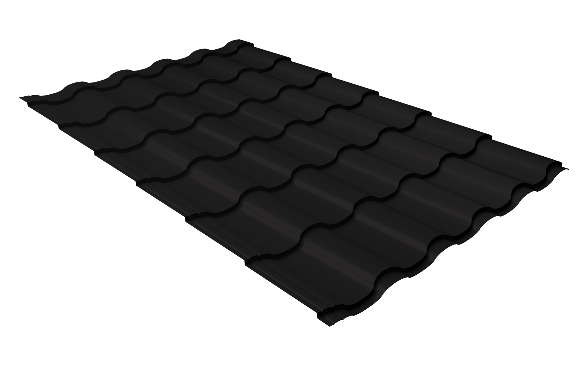 Металлочерепица "Кредо" ("Kredo") v01 0,5 Drap RAL 9005 черный Металлочерепица "Кредо" ("Kredo") v01 0,5 Drap RAL 9005 черный