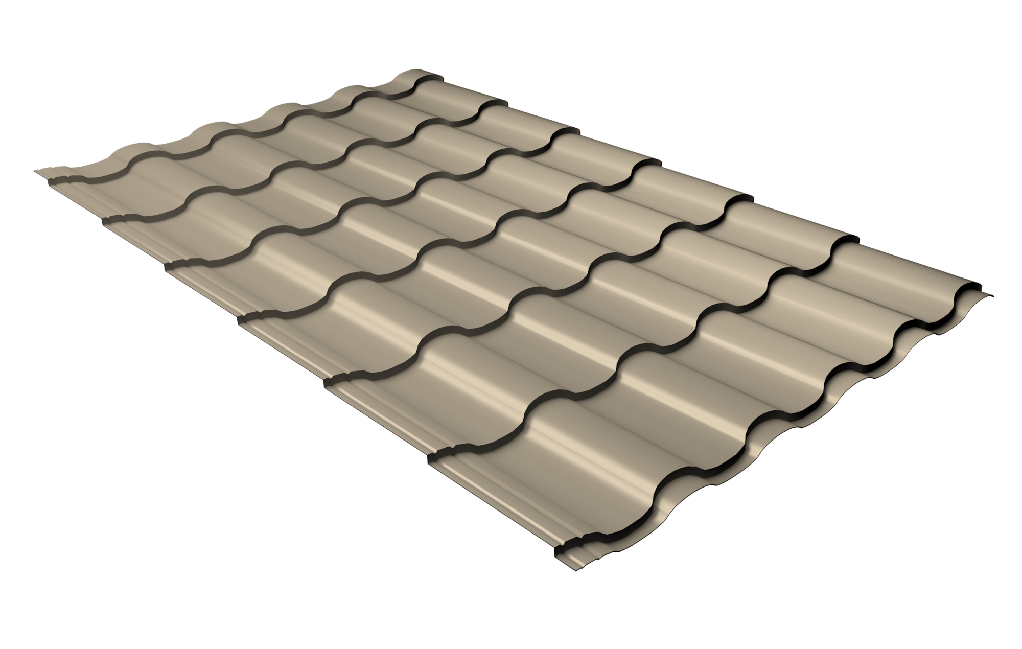 Металлочерепица "Кредо" ("Kredo") v01 0,5 Satin RAL 1015 светлая слоновая кость Металлочерепица "Кредо" ("Kredo") v01 0,5 Satin RAL 1015 светлая слоновая кость