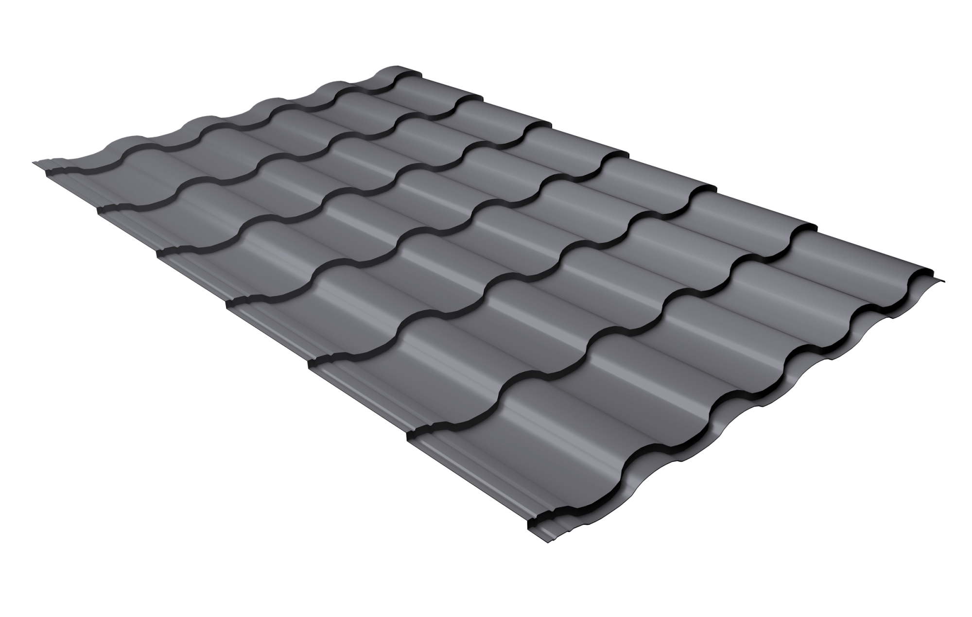 Металлочерепица "Кредо" ("Kredo") v01 0,5 Satin RAL 7004 сигнальный серый Металлочерепица "Кредо" ("Kredo") v01 0,5 Satin RAL 7004 сигнальный серый