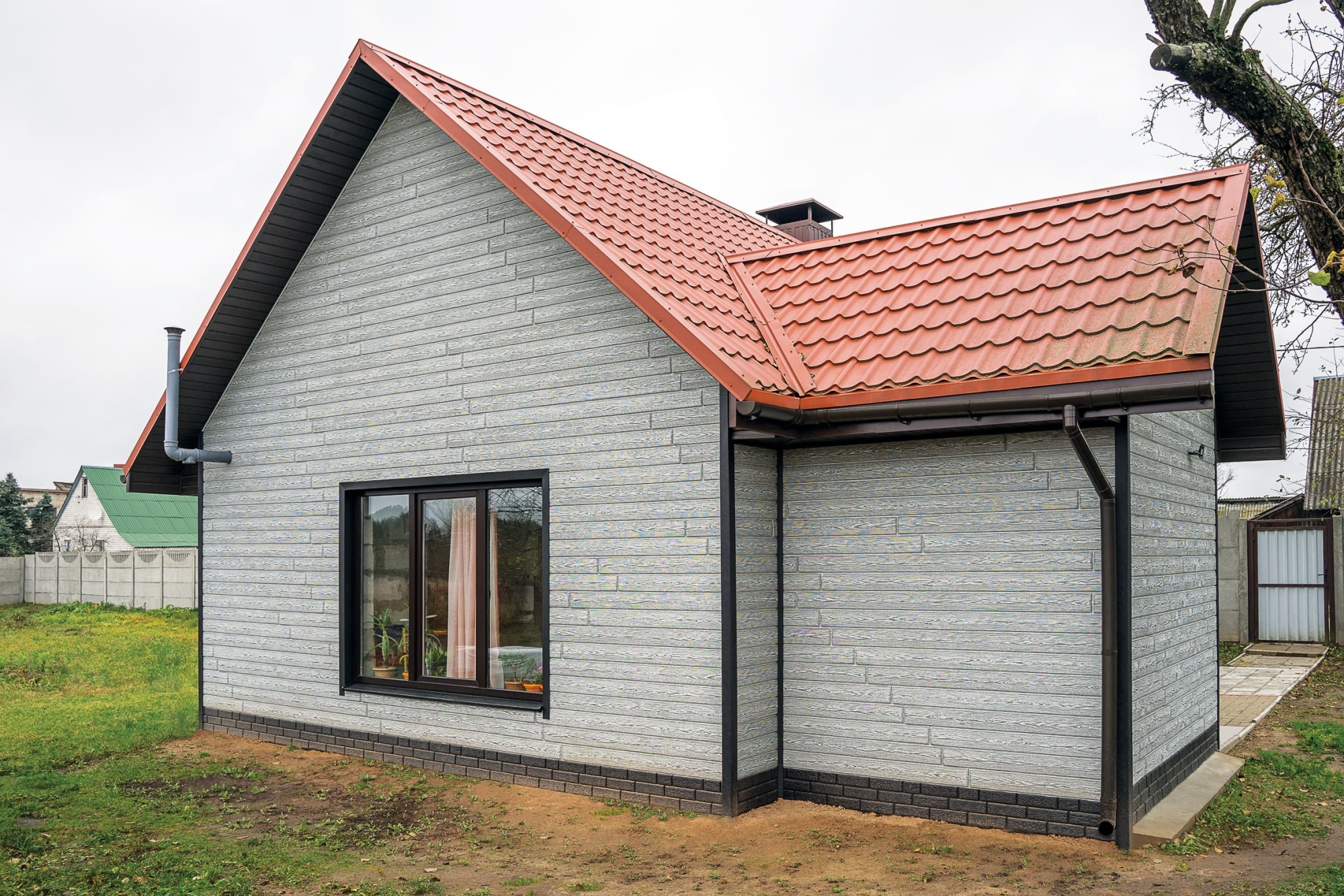 Фасадные панели Хокла Винтаж Пепел