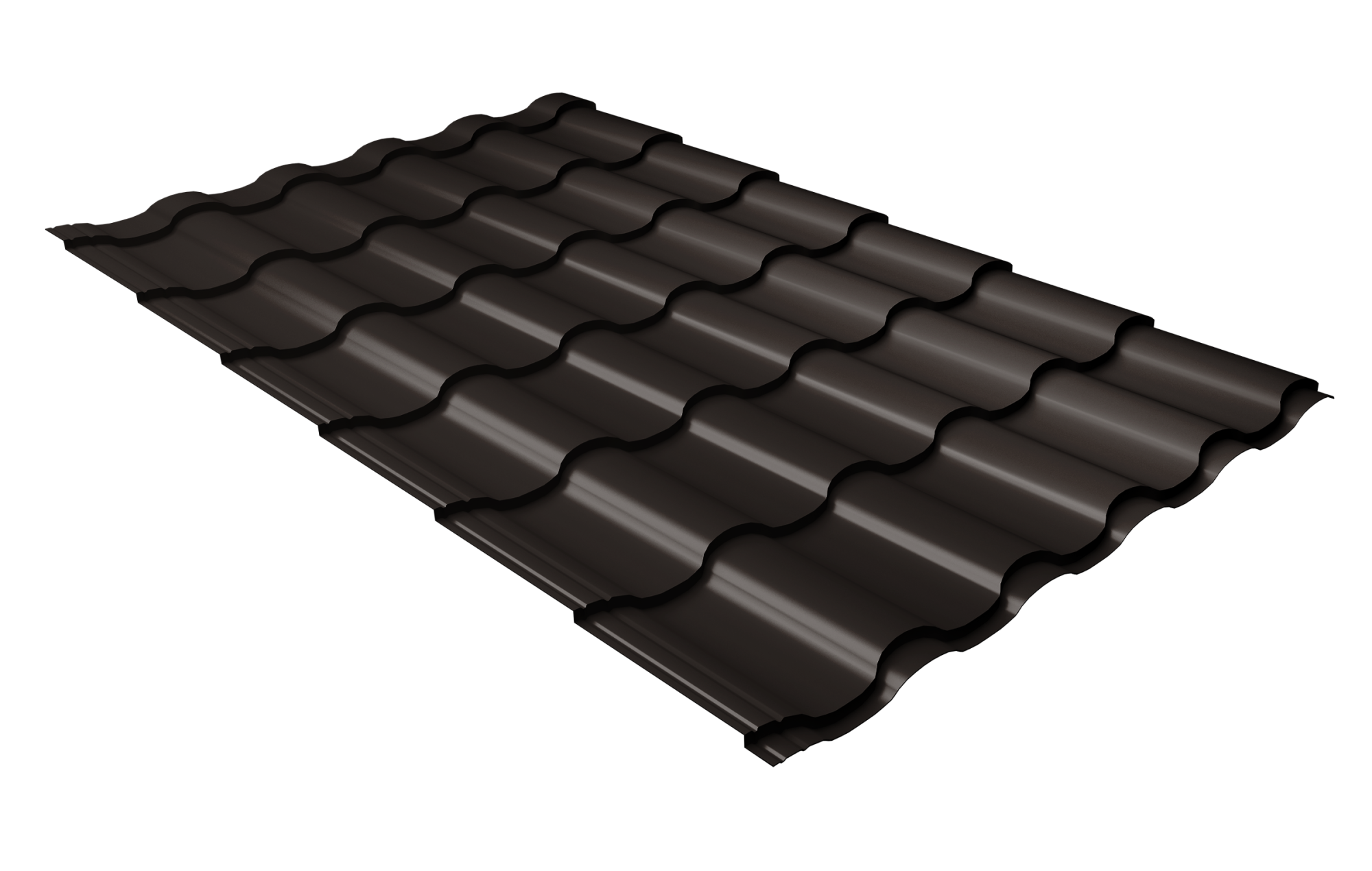 Металлочерепица "Кредо" ("Kredo") v01 0,5 Atlas X RR 32 темно-коричневый Металлочерепица "Кредо" ("Kredo") v01 0,5 Atlas X RR 32 темно-коричневый